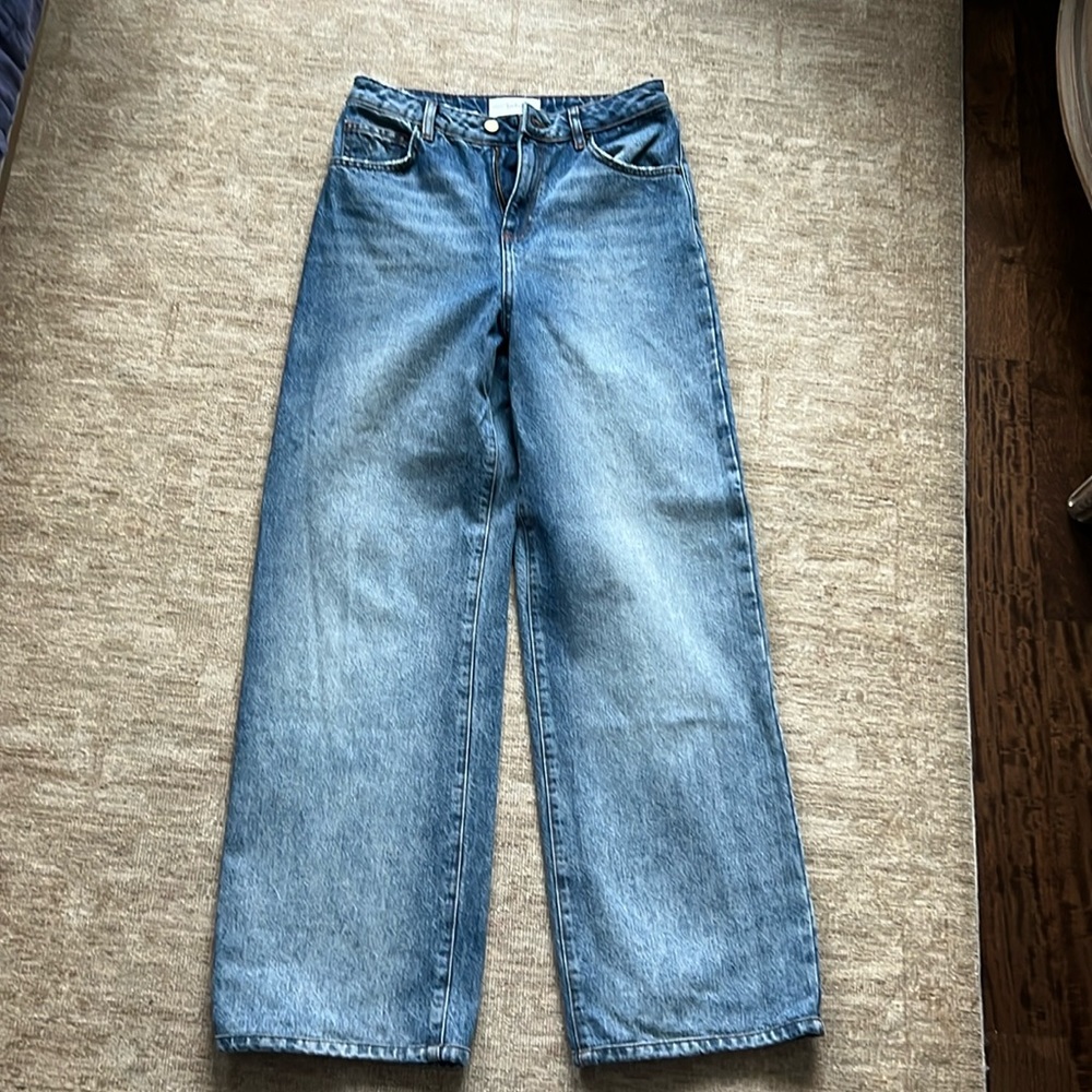 NWOT Ba&sh Eugenia wide leg denim jeans